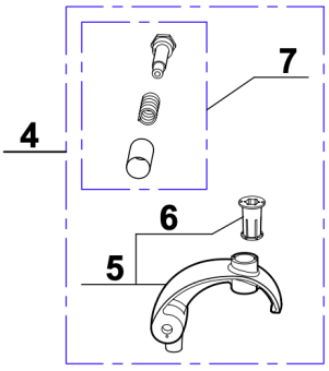 Направляющая толкателя в сборе Robot Coupe 39702